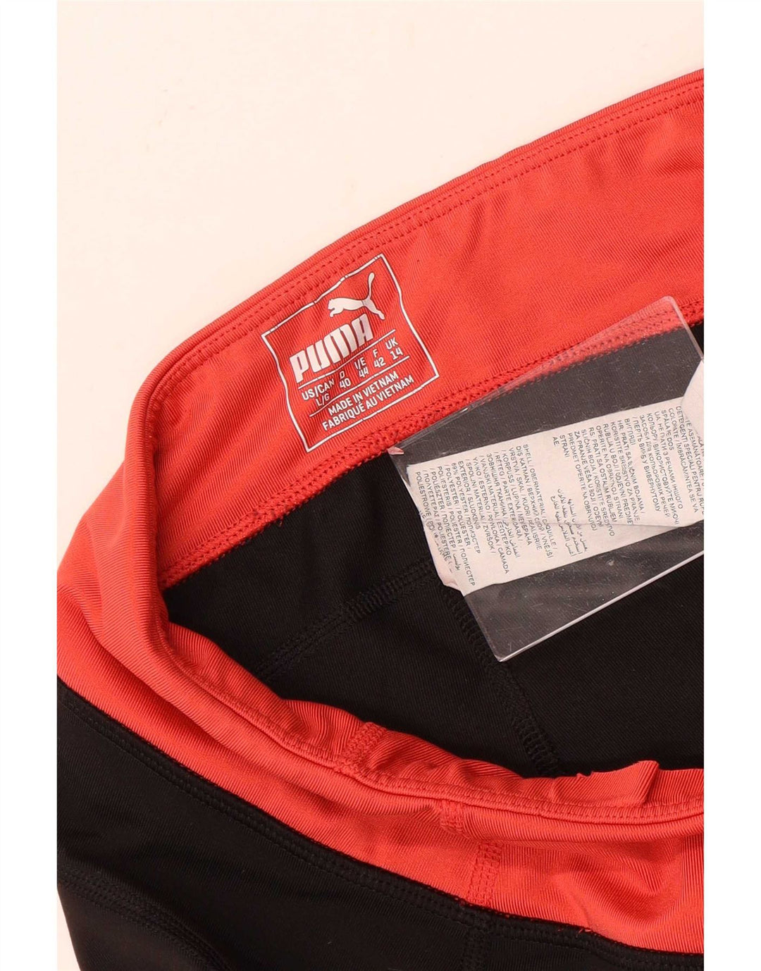 Puma Γυναικεία Κάπρι Κολάν UK 14 Medium Black Colourblock Polyester