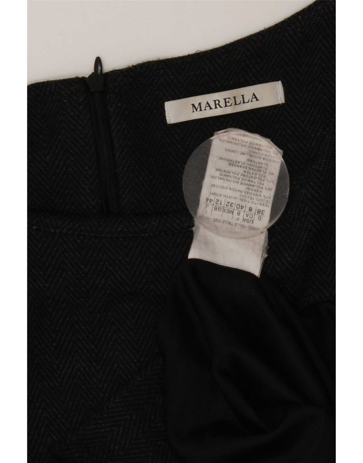Γυναικείο μακρυμάνικο φόρεμα Marella UK 12 Μεσαίο Γκρι Ψαροκόκκαλο