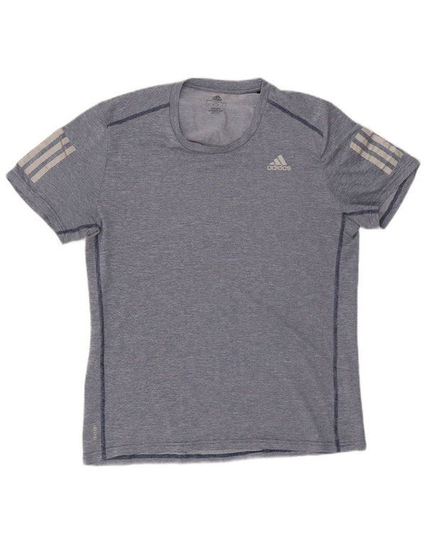 Adidas Ανδρικό T-Shirt Aeroready Top Medium Navy Blue ριγέ πολυεστέρας