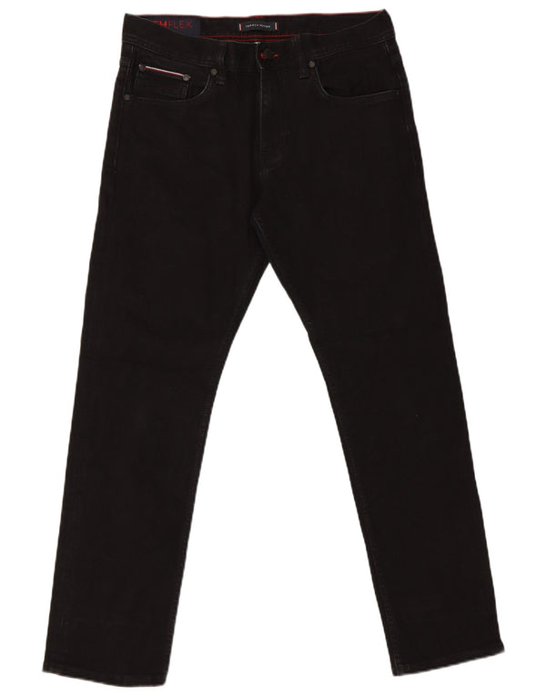 Tommy Hilfiger Mens Bleecker Slim Jeans W32 L30 Μαύρο βαμβακερό