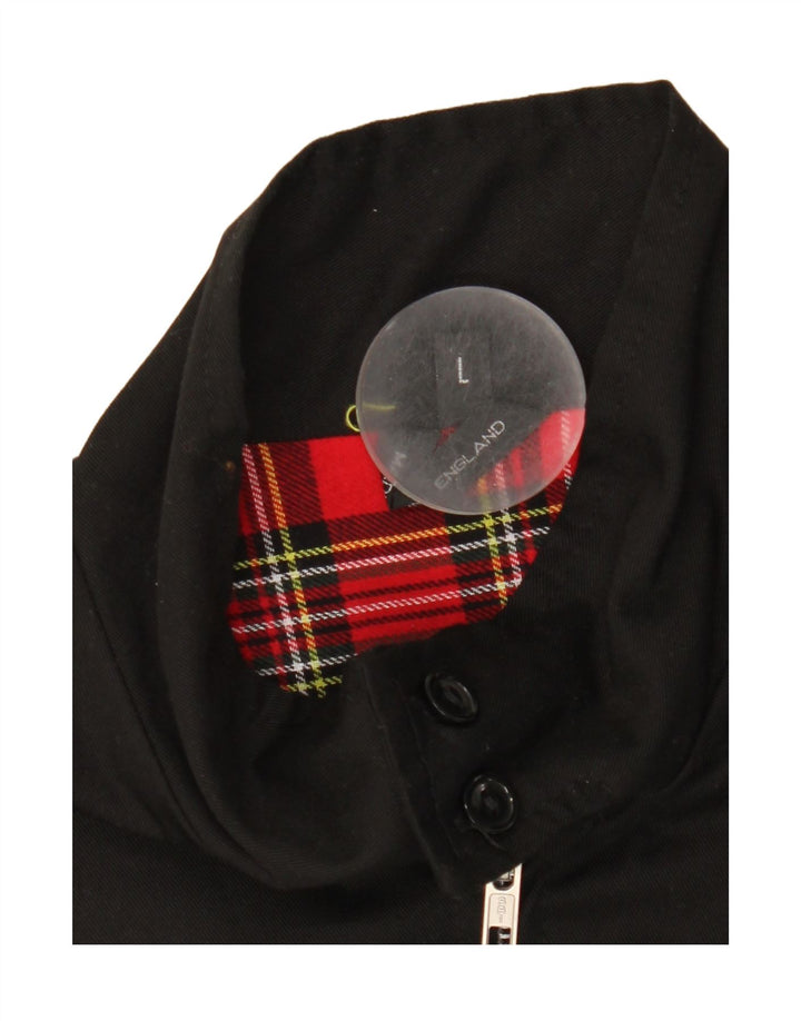 Vintage Ανδρικό Bomber Jacket UK 40 Large Black Polyester