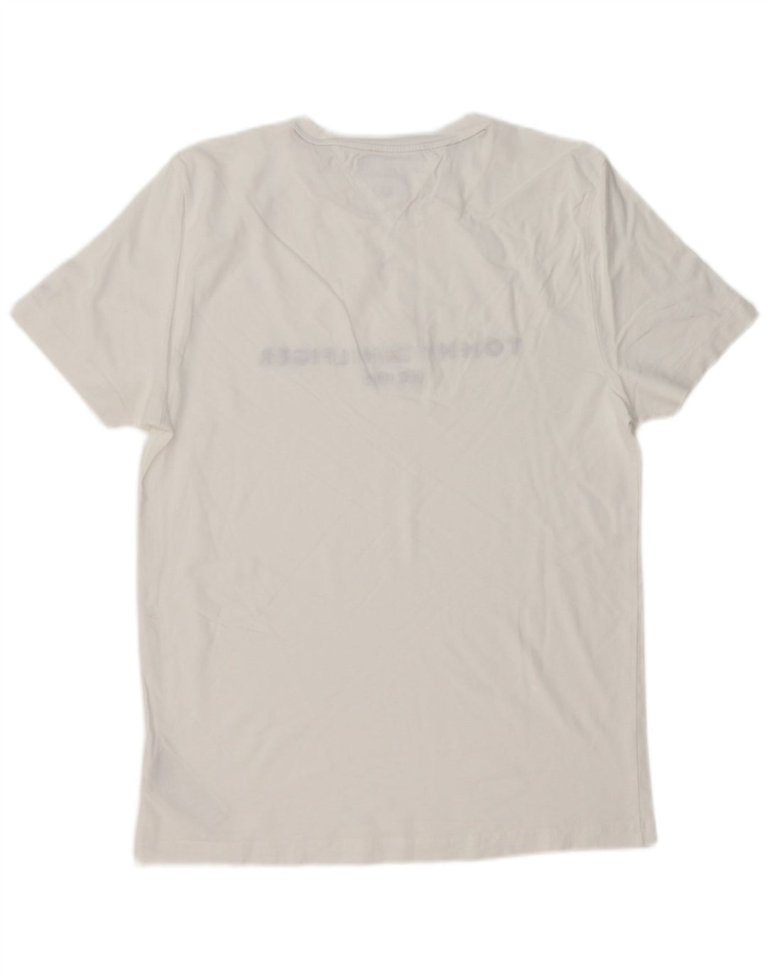 TOMMY HILFIGER Ανδρικό γραφικό μπλουζάκι με λεπτή εφαρμογή, τοπ μεγάλο λευκό βαμβακερό