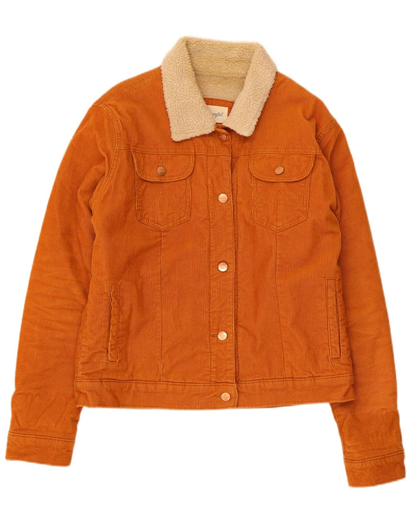 Wrangler Γυναικείο Σέρπα Κοτλέ μπουφάν UK 14 μεγάλο πορτοκαλί βαμβακερό