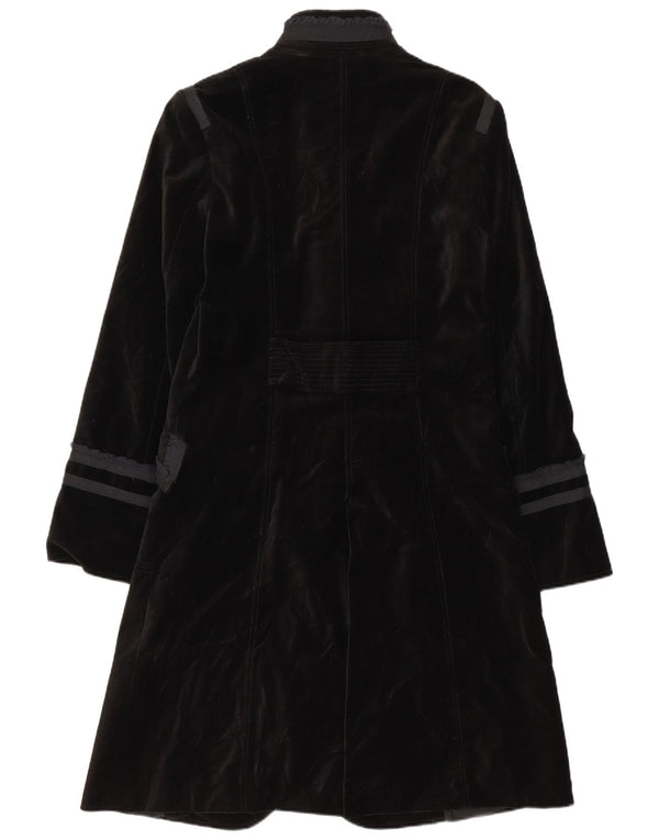 Vintage Γυναικείο Βελούδινο Πανωφόρι UK 10 Small Black