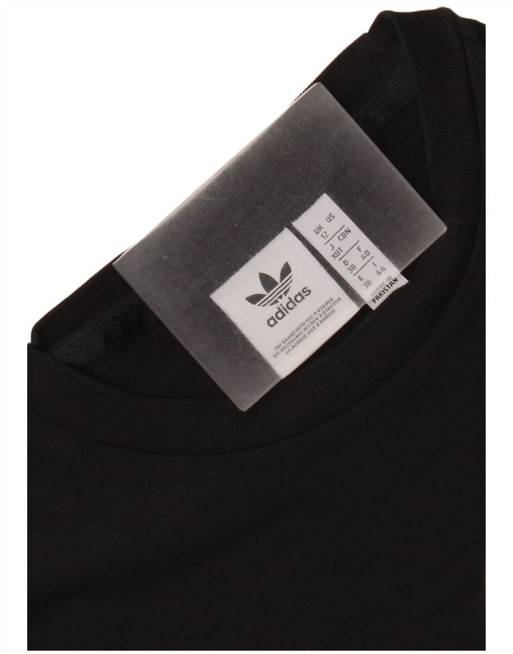 Γυναικείο γραφικό T-Shirt Adidas Top UK 12 Medium Black