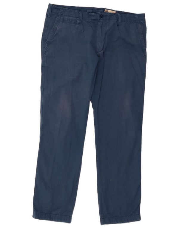 Marks & Spencer Ανδρικό ίσιο παντελόνι Chino W36 L29 Μπλε βαμβακερό