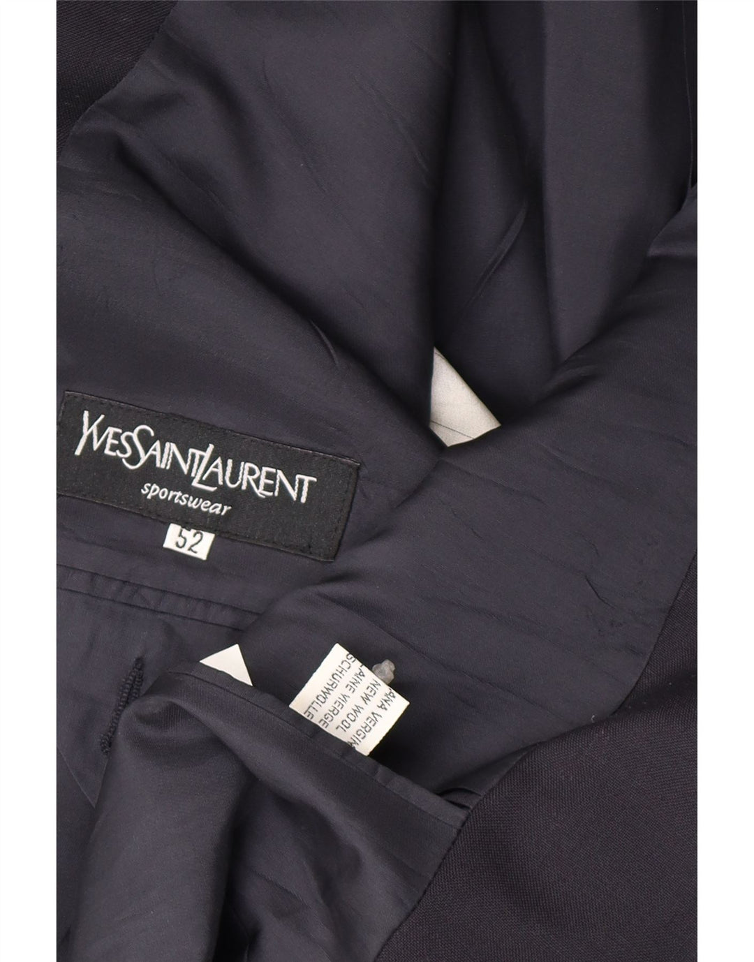 Yves Saint Laurent Ανδρικό σακάκι με 2 κουμπιά σακάκι IT 52 XL Navy Blue New Wool