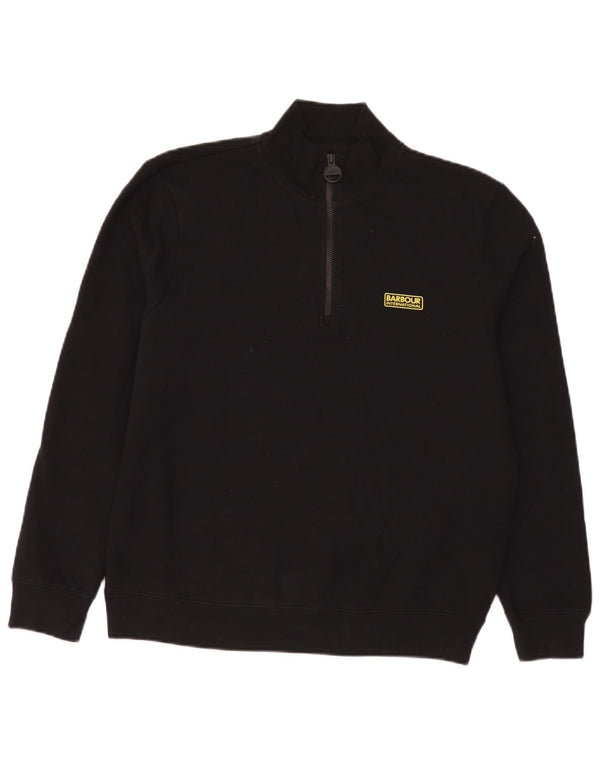 Ανδρικό φούτερ Barbour με φερμουάρ Jumper XL Μαύρο βαμβακερό