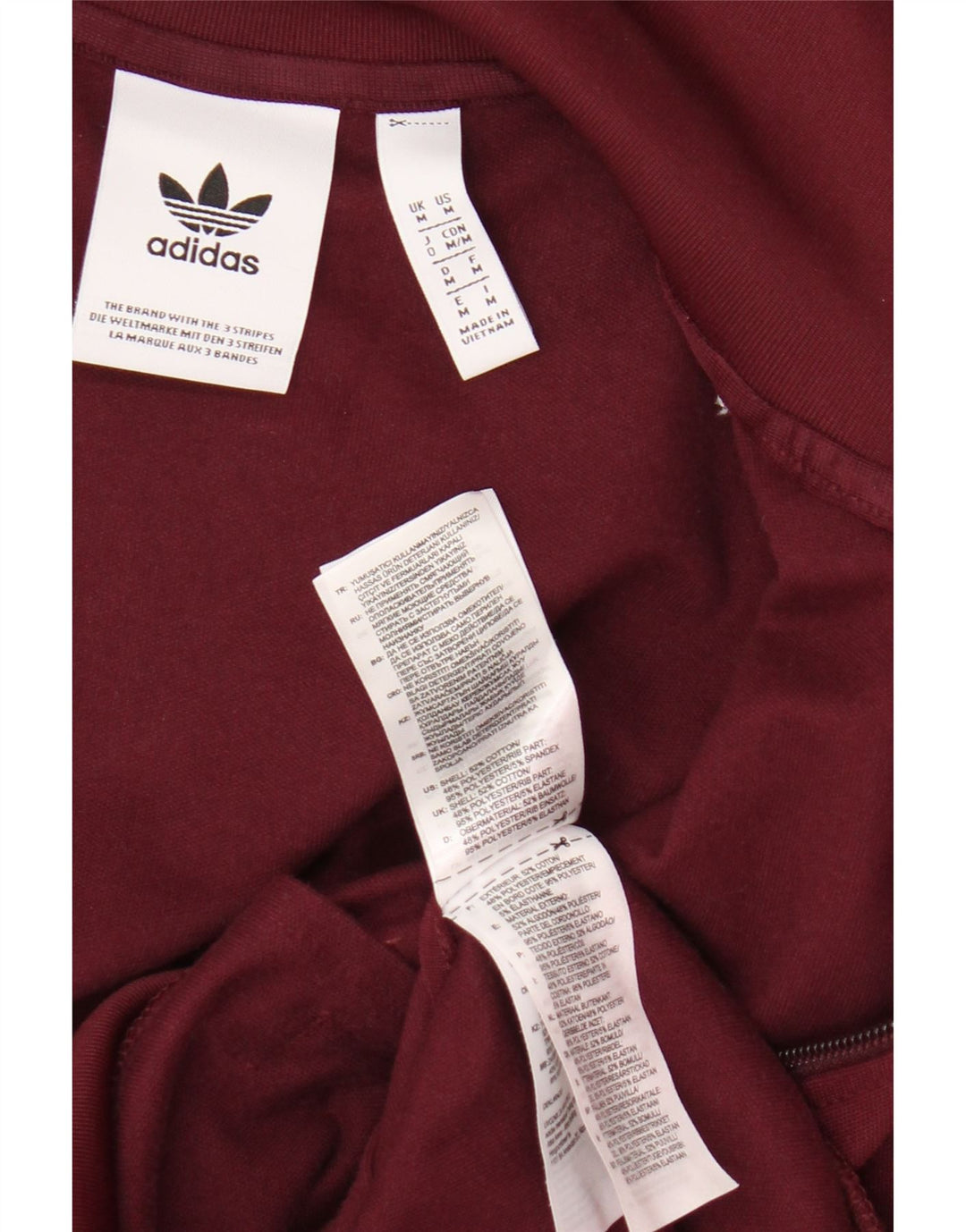 Ανδρική φόρμα Adidas Top Jacket Βαμβακερό μεσαίο μπορντό