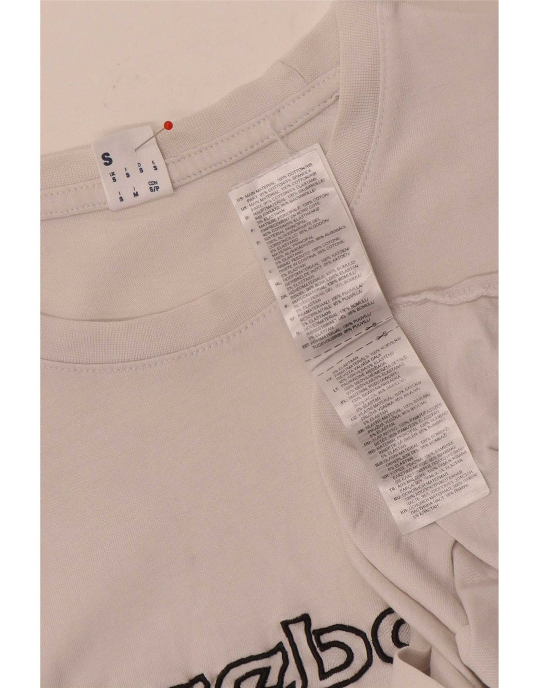 Ανδρικό γραφικό T-Shirt Reebok Top Μικρό λευκό βαμβακερό