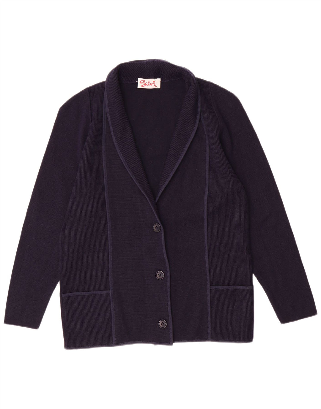 Vintage γυναικεία ζακέτα πουλόβερ IT 46 Large Navy Blue Πολυακρυλικό