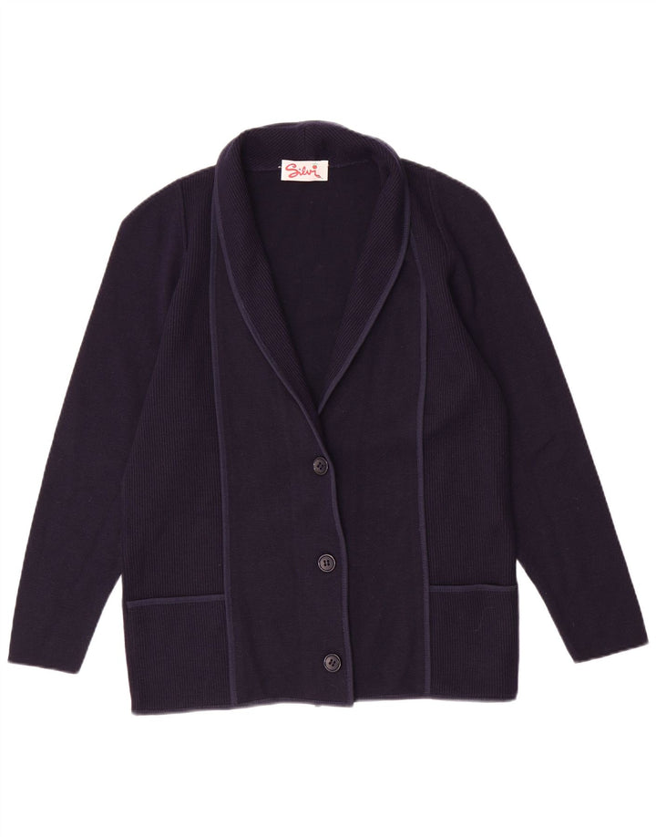 Vintage γυναικεία ζακέτα πουλόβερ IT 46 Large Navy Blue Πολυακρυλικό