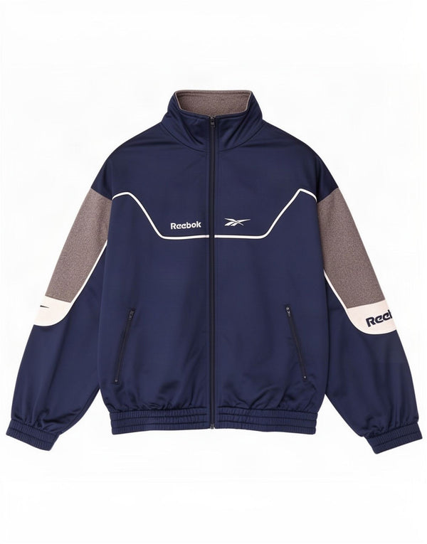 Ανδρική φόρμα με γραφικά Reebok Top Jacket Small Navy Blue Colourblock