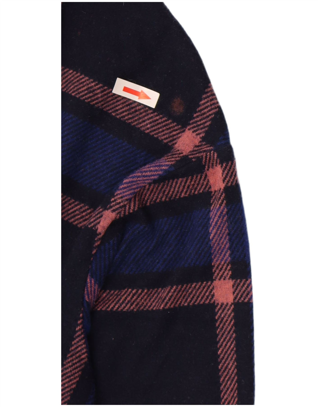Marks & Spencer Γυναικείο Crop μακρυμάνικο UK 16 Large Navy Blue καρό