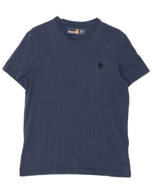Timberland Mens Slim Fit T-Shirt Top Medium Navy Blue Cotton