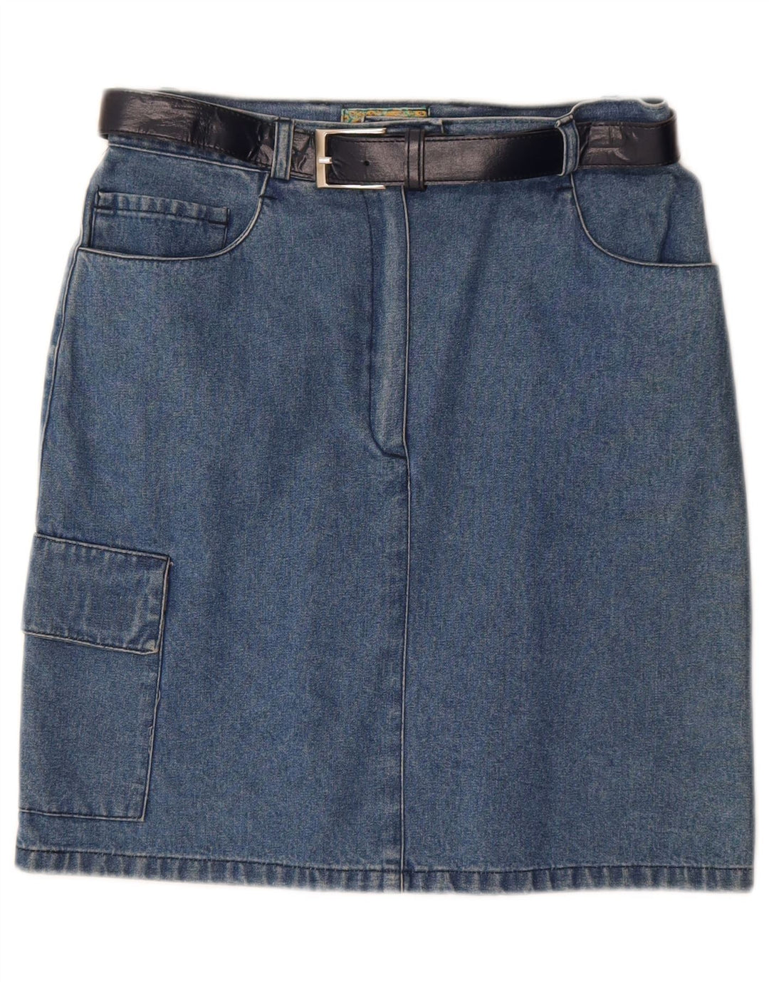 Vintage Γυναικεία Τζιν Φούστα Cargo IT 42 Medium W28 Μπλε Βαμβακερή