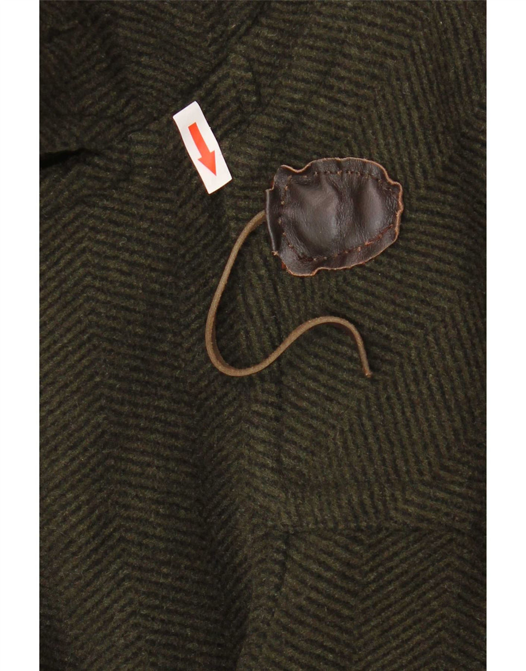 Vintage Ανδρικό παλτό Duffle με κουκούλα UK 38 Medium Khaki Wool