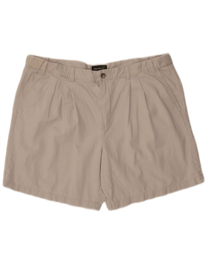 EDDIE BAUER Mens Pegged Chino Shorts W42 2XL  Grey Cotton