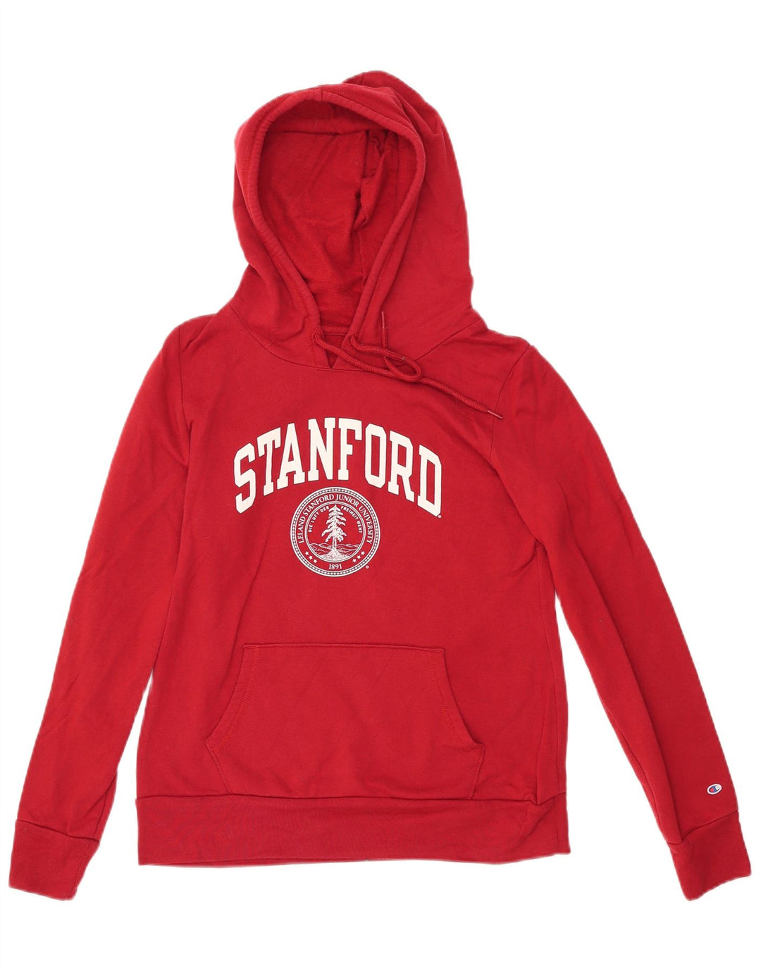 CHAMPION Γυναικεία Stanford Graphic Hoodie Jumper UK 12 μεσαίο κόκκινο βαμβακερό