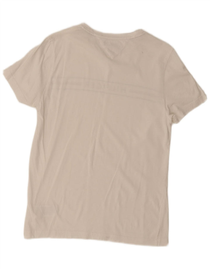 Ανδρικό γραφικό T-Shirt Tommy Hilfiger Top Μεσαίο λευκό βαμβακερό