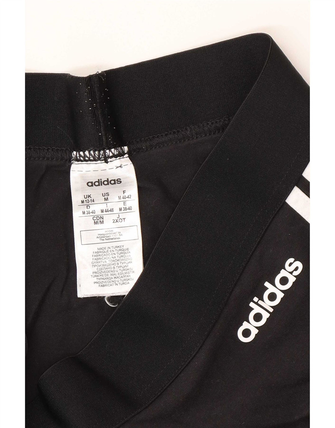 Γυναικείο κολάν Adidas UK 12/14 Μεσαίο μαύρο βαμβακερό