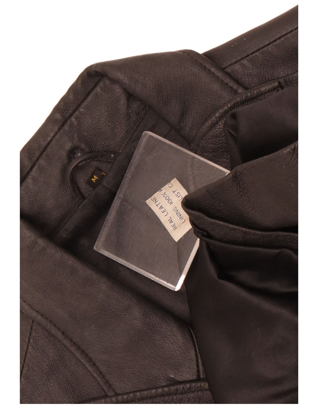 Vintage Ανδρικό Δερμάτινο Σακάκι Μπλέιζερ με 3 Κουμπιά UK 38 Μεσαίο Μαύρο Δερμάτινο