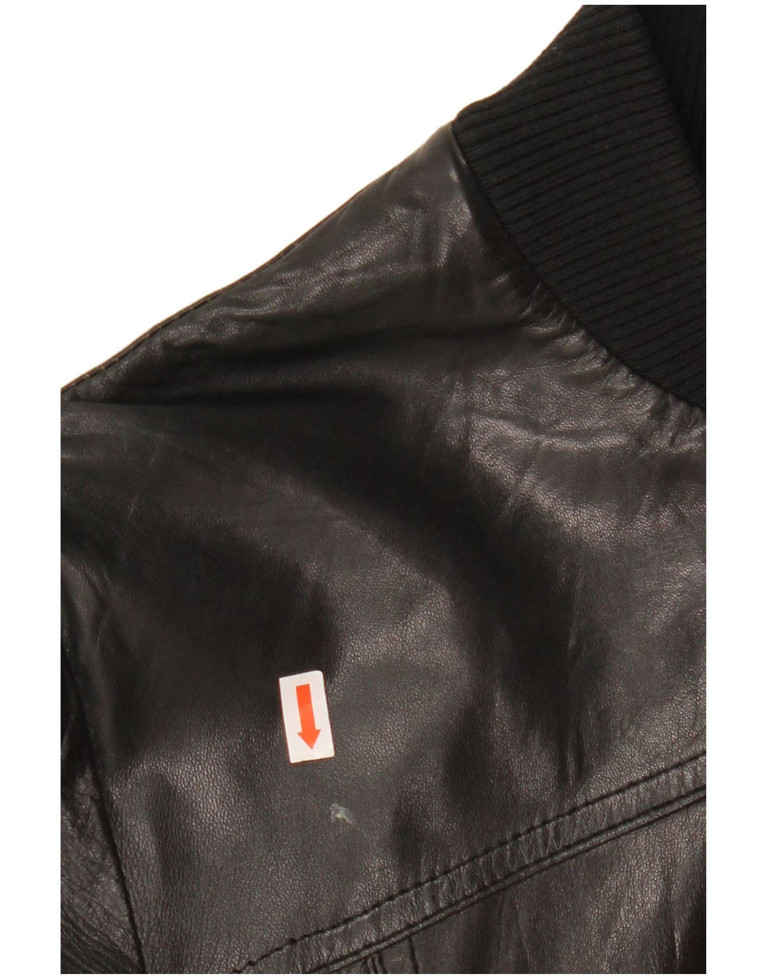 CINTI Γυναικείο Crop Bomber Δερμάτινο Μπουφάν IT 46 Large Μαύρο Δερμάτινο