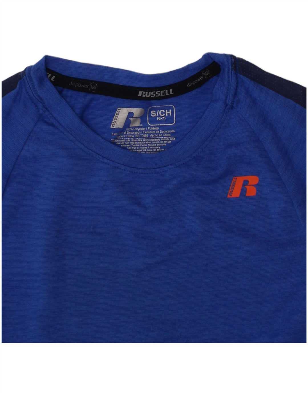 Russell Athletic Boys Dri-Power T-shirt Top 6-7 ετών Small Blue