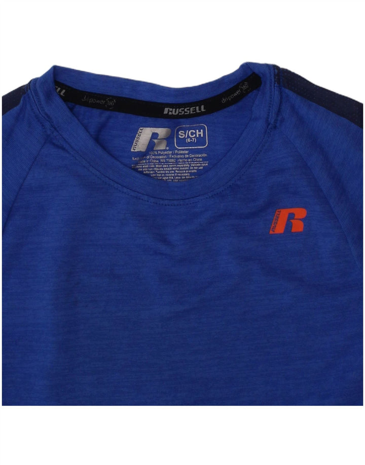 Russell Athletic Boys Dri-Power T-shirt Top 6-7 ετών Small Blue