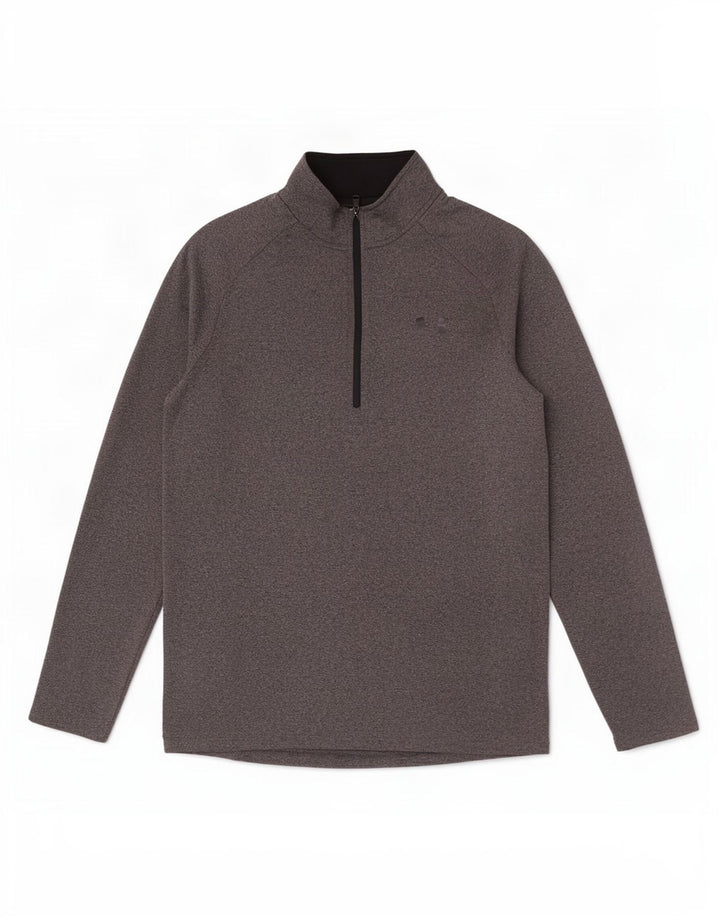 Ανδρική φόρμα πουλόβερ με φερμουάρ Heat Gear Under Armour Top Small Grey