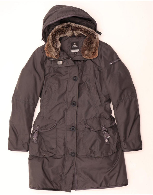 PEUTEREY Γυναικείο μπουφάν Parka με κουκούλα IT 44 Medium Grey Polyamide