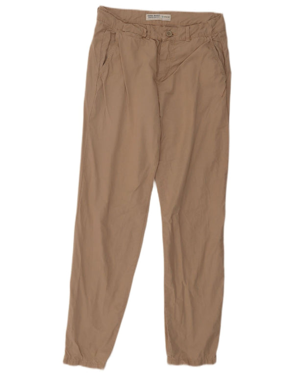 Zara Γυναικείο Slim παντελόνι Chino EU 34 2XS W24 L28 Beige Tencel
