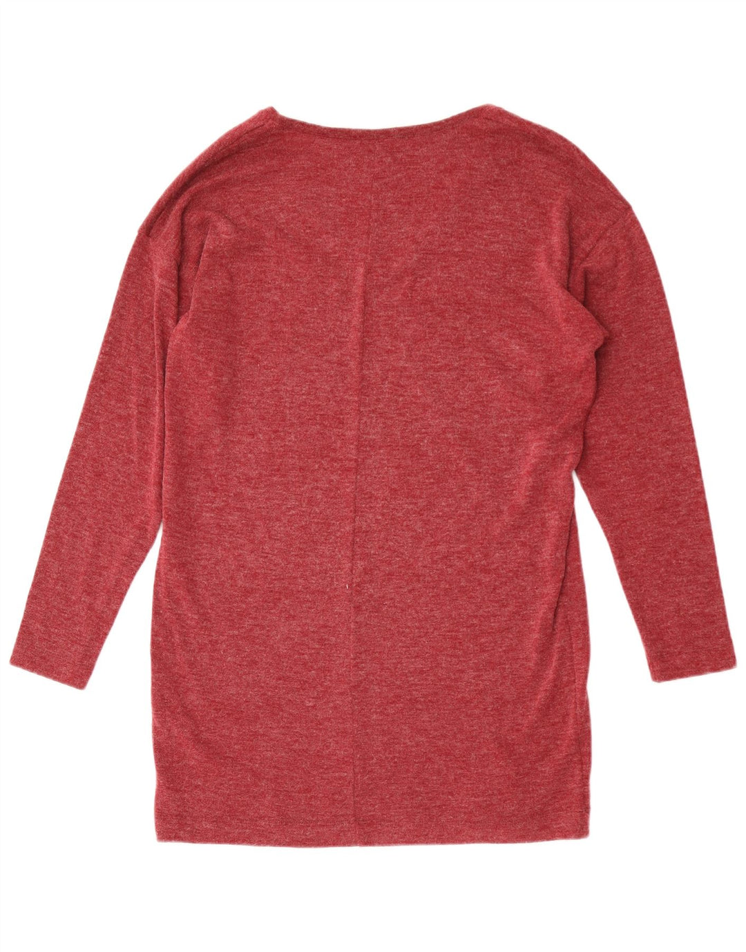 Zara Γυναικείο τοπ μακρυμάνικο UK 14 Medium Maroon Flecked Polyester