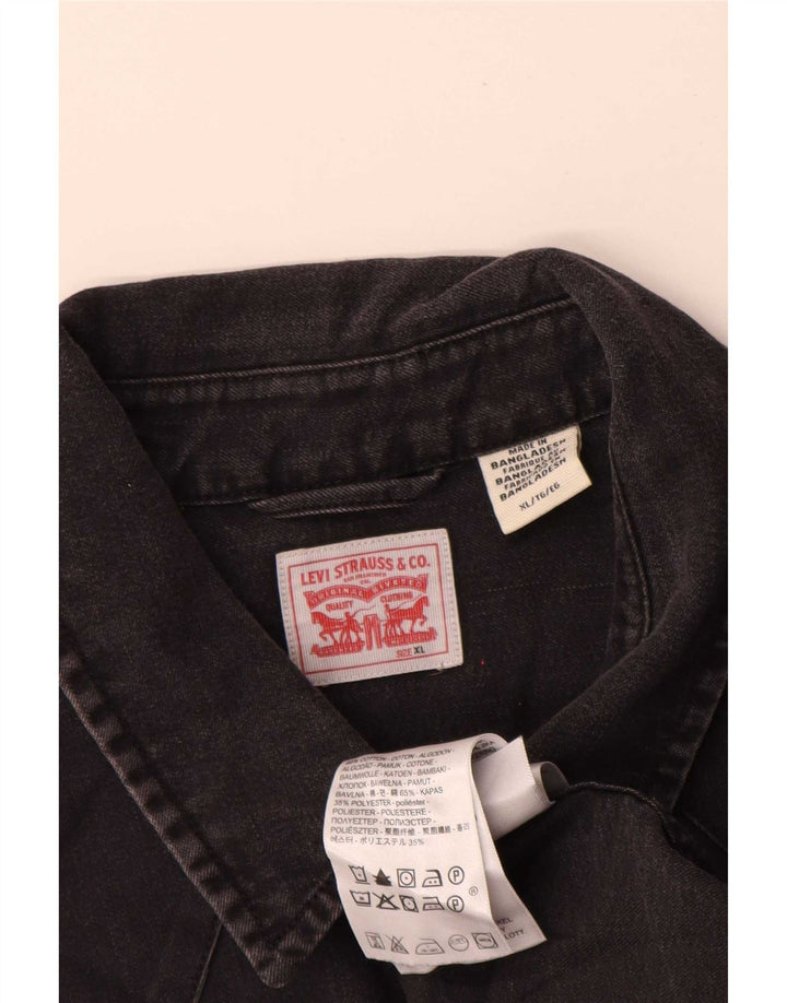 Γυναικείο τζιν πουκάμισο Levi's UK 18 XL μαύρο βαμβακερό