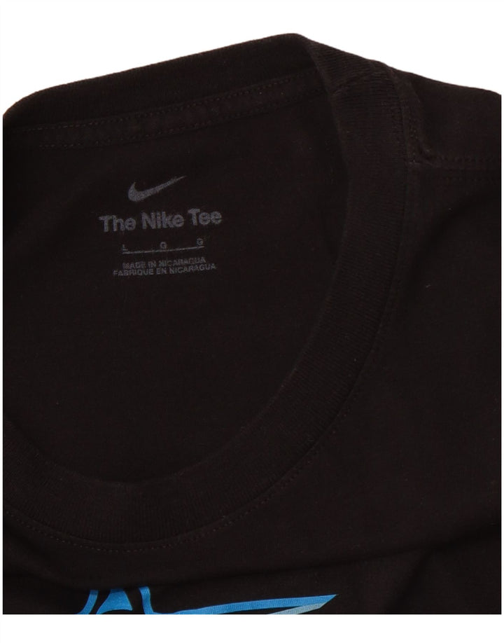 Ανδρικό γραφικό μπλουζάκι NIKE Top Large Μαύρο
