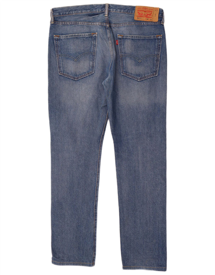 Levi's Mens 501 Straight Jeans W36 L34 Blue Cotton