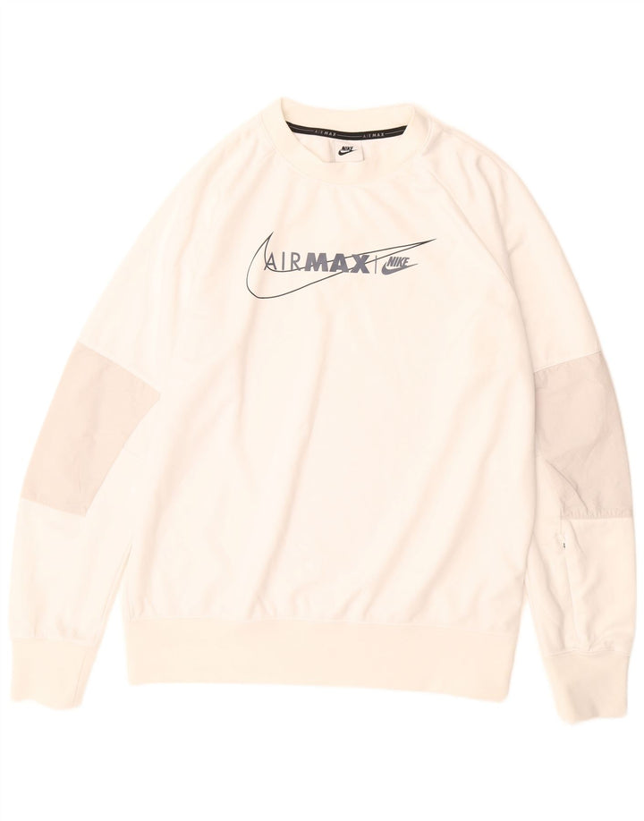 Ανδρικό φούτερ NIKE Air Max Graphic Jumper Μεσαίο λευκό πολυεστέρα