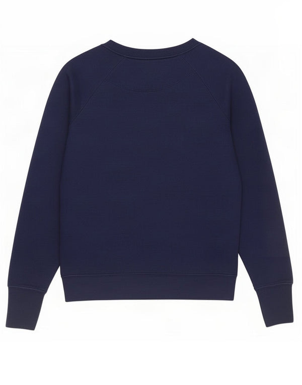 Champion Womens Graphic Oversized Φούτερ Jumper UK 6 XS Navy Blue