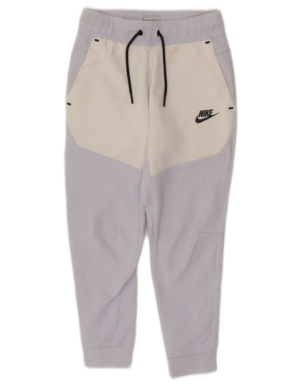 Nike Boys αθλητική φόρμα παντελόνι Joggers 8-9 ετών Small Blue Colourblock