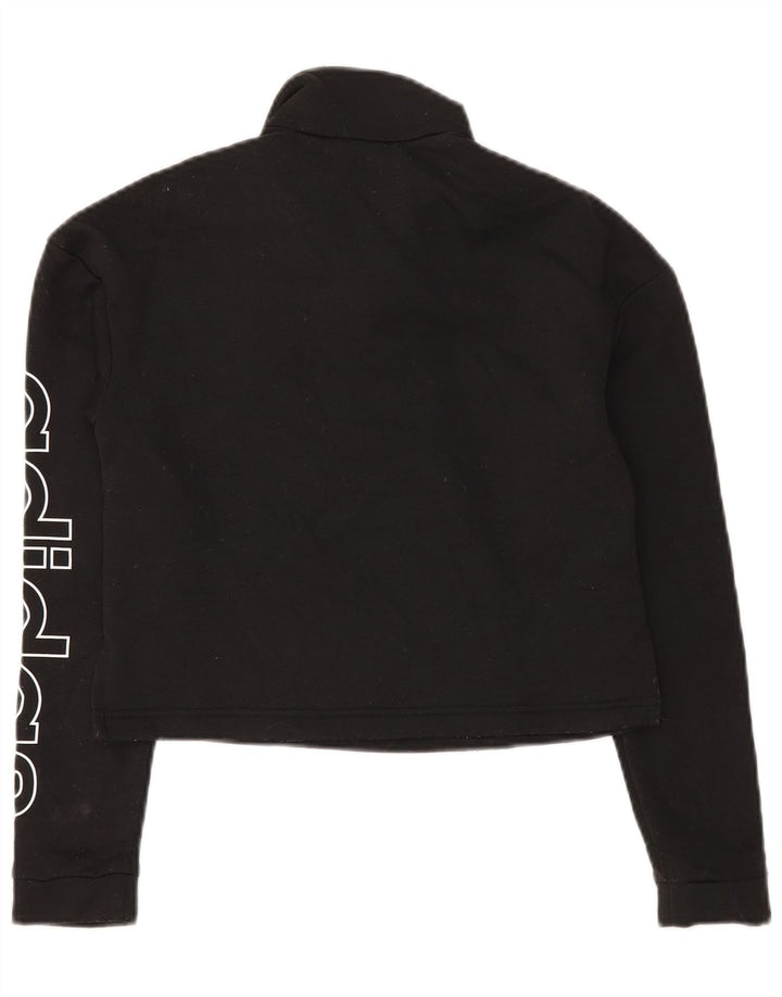 Γυναικεία Adidas Crop Graphic Crop Φούτερ Jumper UK 4/6 XS Μαύρο Πολυεστέρας