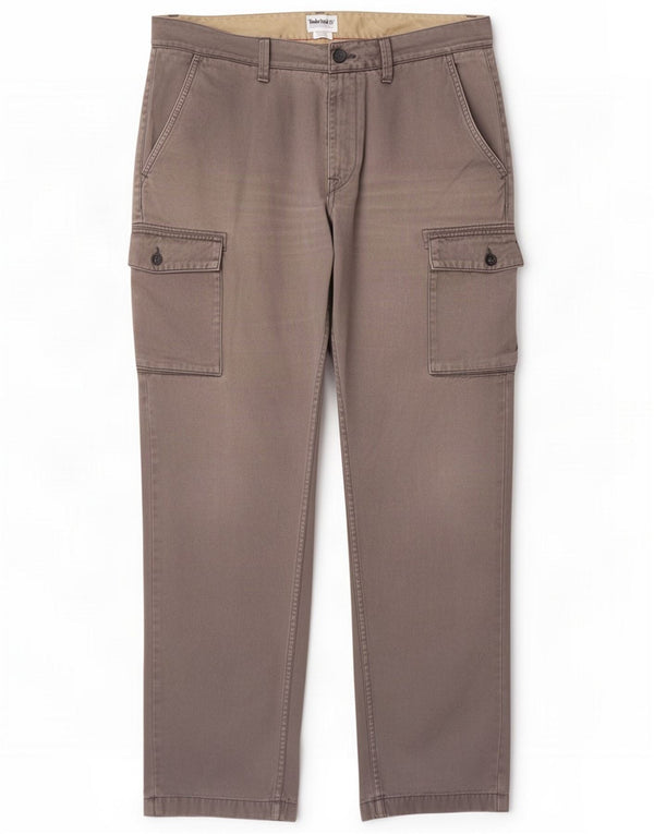 Timberland Mens Slim Cargo Trousers W35 L32 Grey Cotton