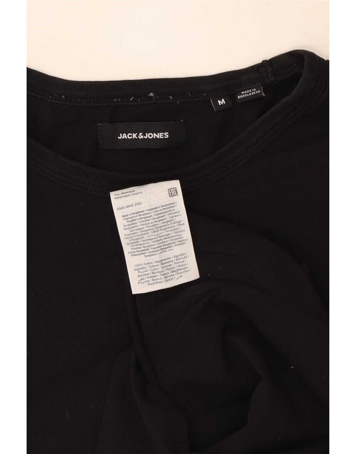 Jack & Jones Ανδρικό γραφικό T-Shirt Top Μεσαίο μαύρο βαμβακερό