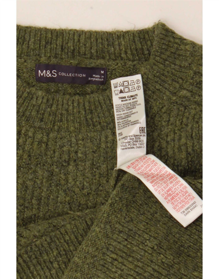 Marks & Spencer Γυναικείο πουλόβερ με λαιμόκοψη UK 14 μεσαίου μεγέθους πράσινου