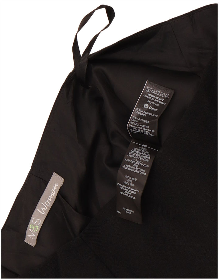 Marks & Spencer Γυναικεία Pencil Φούστα UK 8 Small W28 Black Polyester
