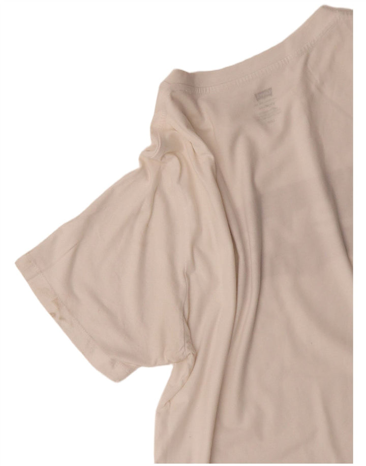 Ανδρικό μπλουζάκι Levi's Standard Fit Graphic Top μεγάλο λευκό βαμβακερό