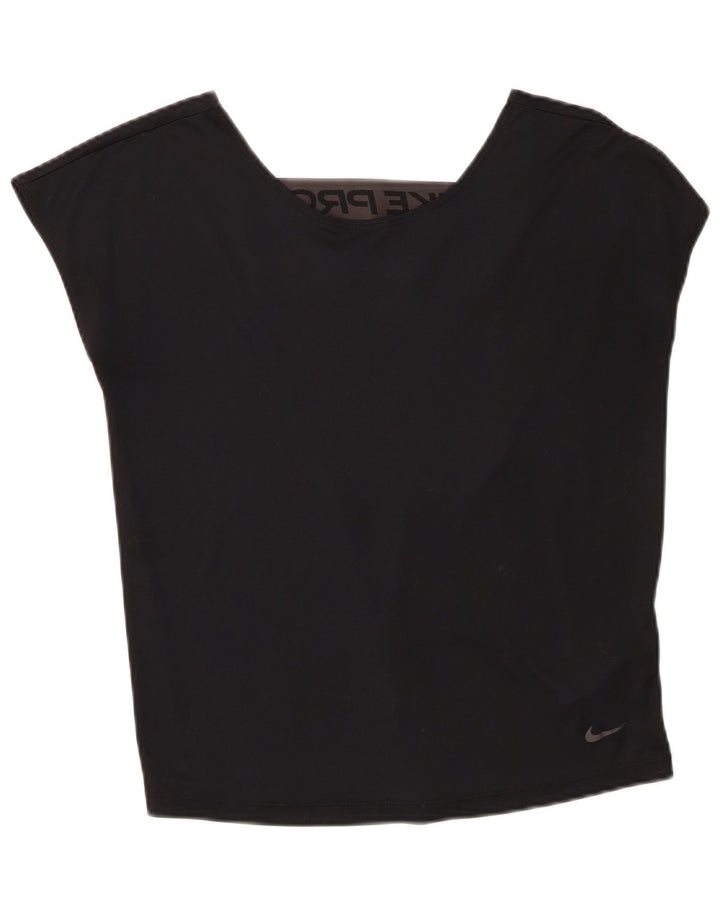 Nike Γυναικείο Dri Fit Oversized γραφικό γιλέκο UK 6 XS μαύρο πολυεστέρα