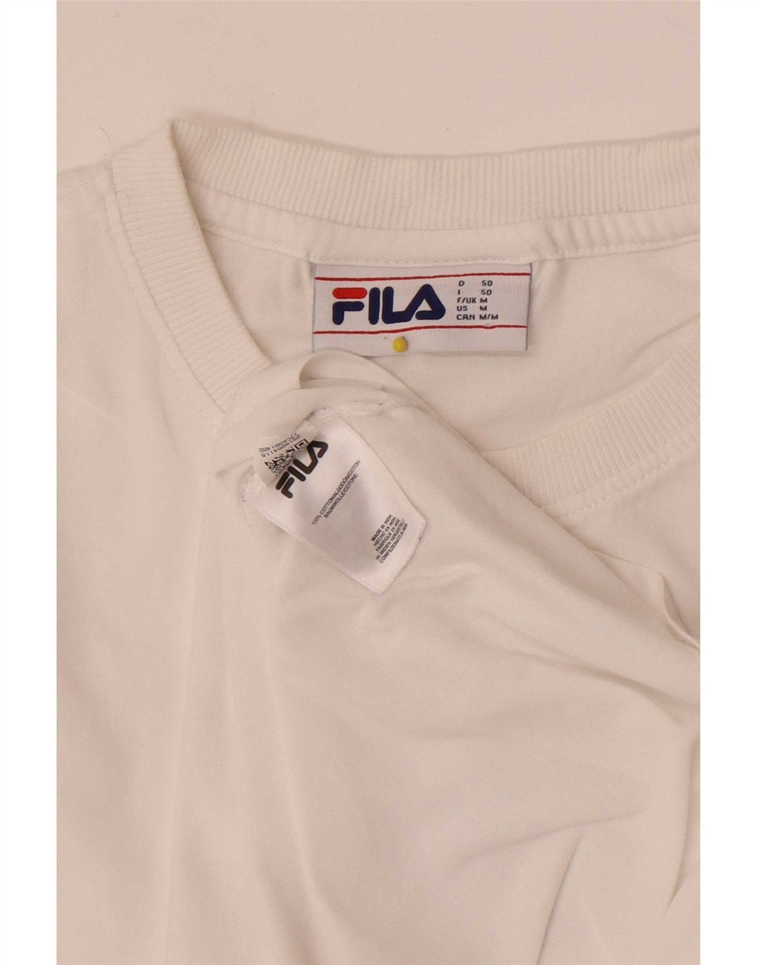 Ανδρικό γραφικό T-Shirt Fila Top Μεσαίο λευκό βαμβακερό