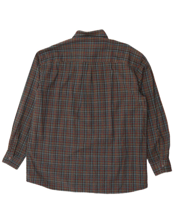 Ανδρικό φανελένιο πουκάμισο Leonardo 44 XL Πράσινο Check