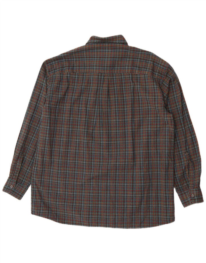 Ανδρικό φανελένιο πουκάμισο Leonardo 44 XL Πράσινο Check