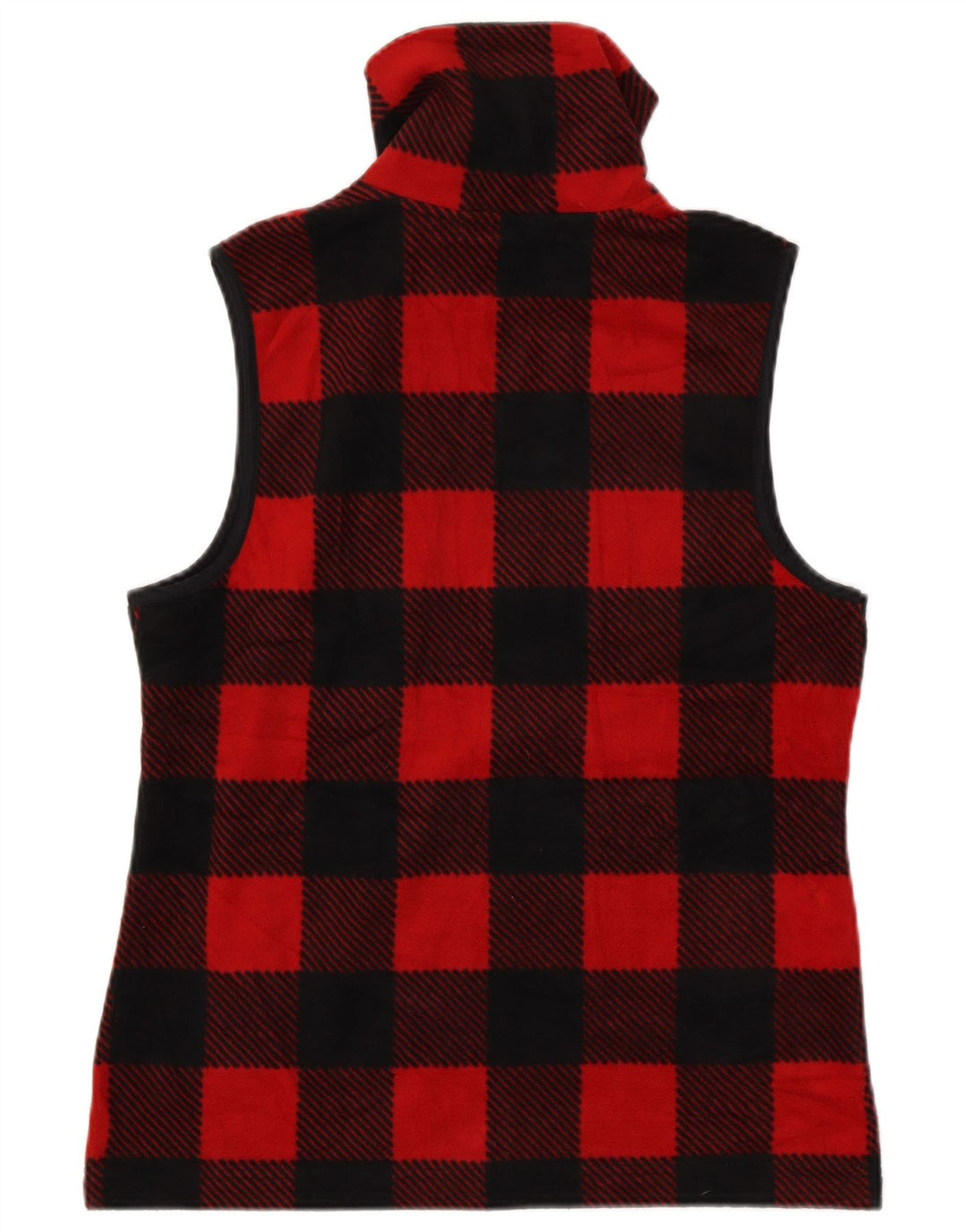 CHAPS Γυναικείο Fleece Gilet UK 14 Medium Red Check Polyester